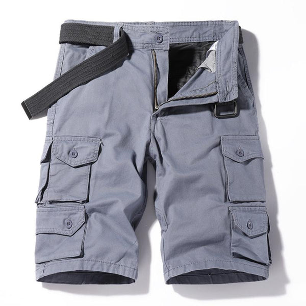 Men's Casual Outdoor Cotton Blend Multi-Pocket Slim Fit Cargo Shorts (Blet Excluded) 33545091M