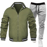 Men's Casual Sports Jacket and Trousers Two-piece Set 04731620F