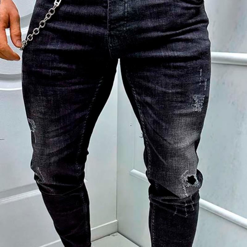 Men's Fashion Ripped Slim Fit Jeans 98032903Y