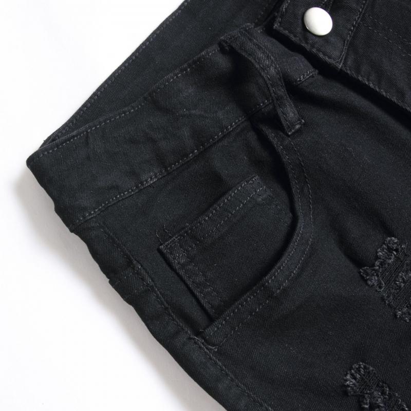 Men's Fashion Distressed Hole Slim Jeans 35594825Z