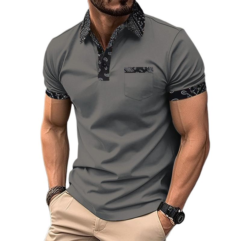 Men's Casual Printed Short-sleeved POLO Shirt 99667903X