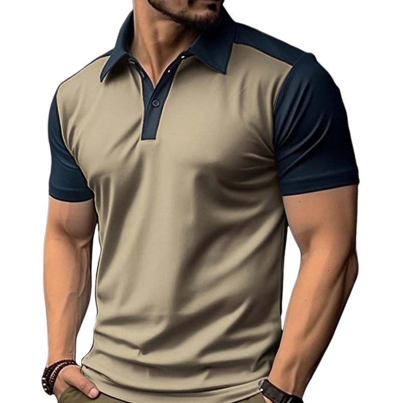 Men's Contrast Print Casual POLO Shirt 81833716X