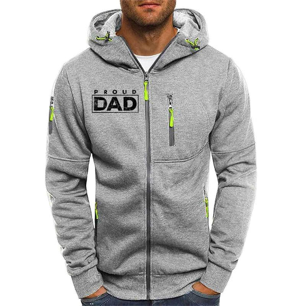 Men's Lettering Print Hoodie Zip-Up Jacket 85223818X