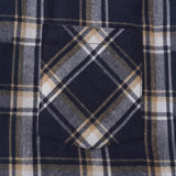 Men's Vintage Casual Flannel Plaid Lapel Long Sleeve Shirt 33857403TO