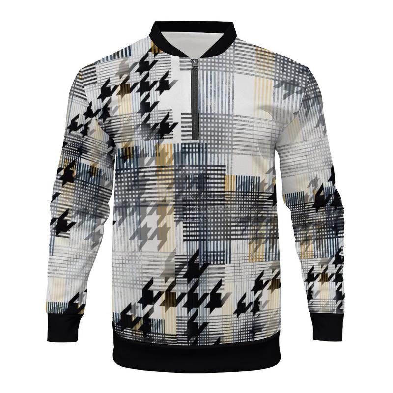 Men's Loose Zipper Printed Sweatshirt 39194548X