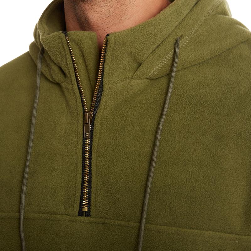 Men's Sports Solid Color Polar Fleece Hoodie 40730394F