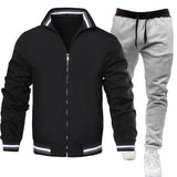 Men's Casual Sports Jacket and Trousers Two-piece Set 04731620F