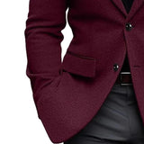 Men's Retro Casual Solid Color Business Blazer 76174827TO