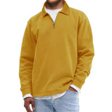 Men's Casual Half Zip Cotton Blended Loose Pullover Sweatshirt 05397432M