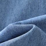 Men's Casual Thin Washed Flap Pocket Slim Fit Long Sleeve Denim Shirt 91805492M