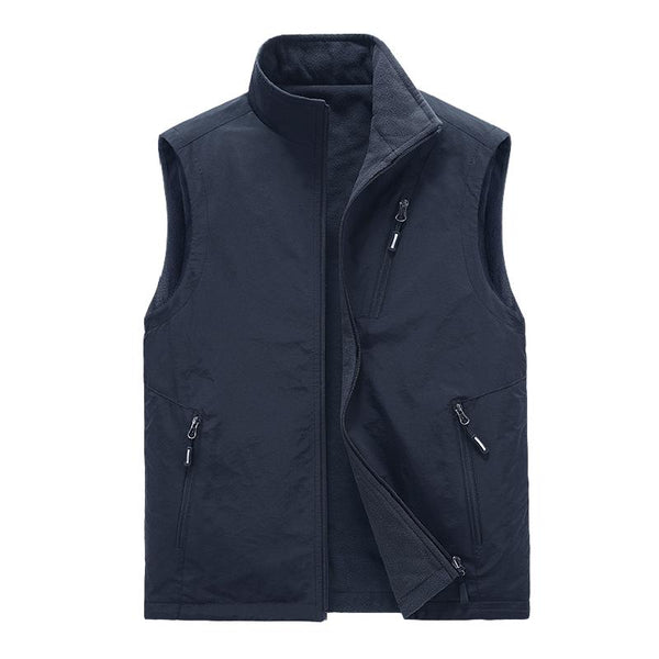 Men's Casual Double-sided Stand Collar Zipper Vest 25587167F