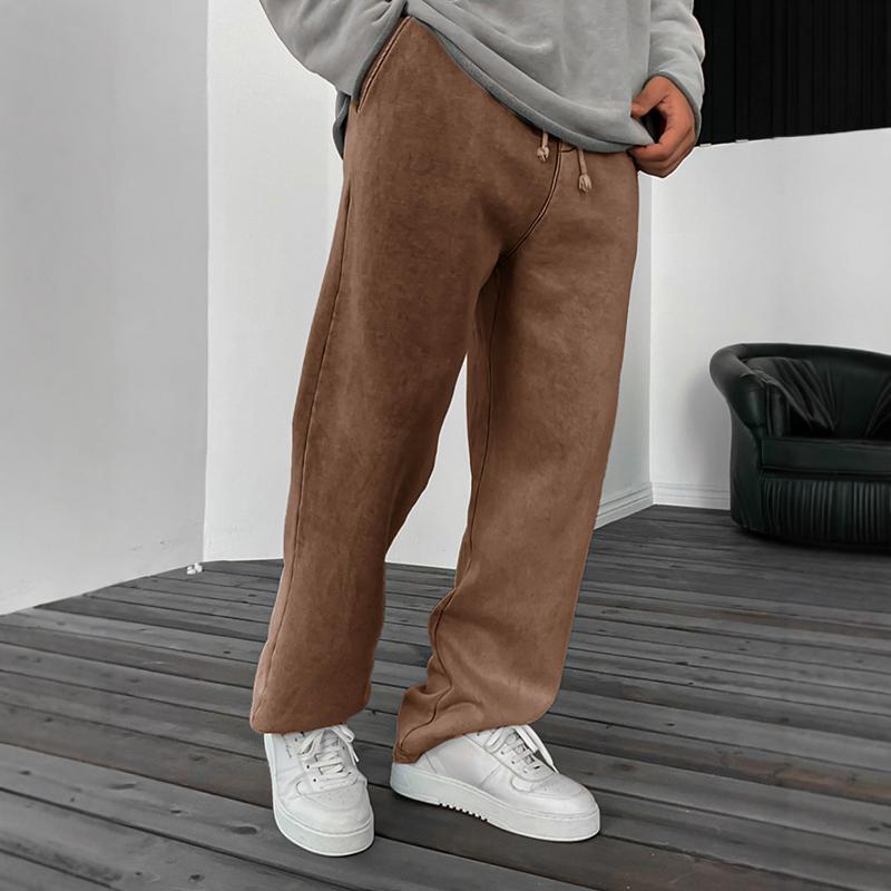 Men's Solid Color Loose Elastic Waist Sports Pants 22147175Z