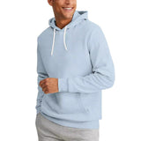 Men's Solid Mesh Long Sleeve Casual Hoodie 19371750Z