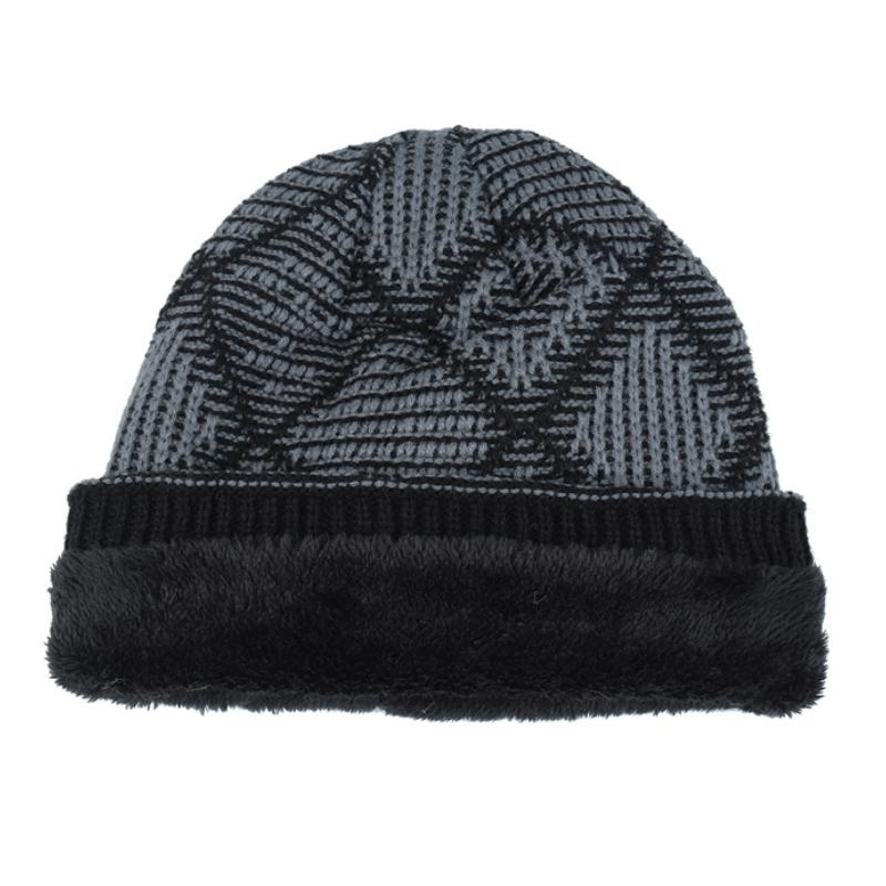 Men's Outdoor Warm Round Top Knitted Hat 94303928F