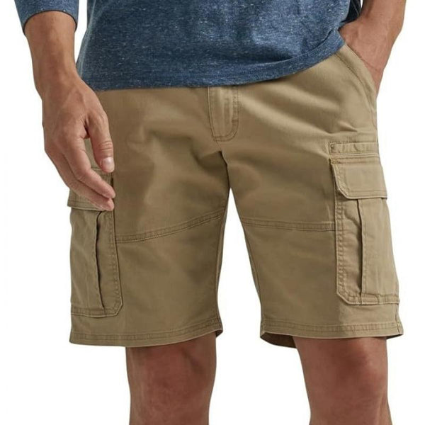 Men's Solid Color Cotton Multi-pocket Cargo Shorts 84247324Z