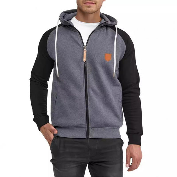 Men's Colorblock Sports Sweatshirt Raglan Sleeve Jacket 11123054Y