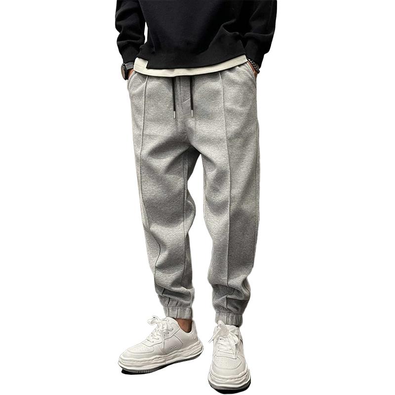 Pantaloni sportivi casual elastici larghi in peluche da uomo 03497832Z