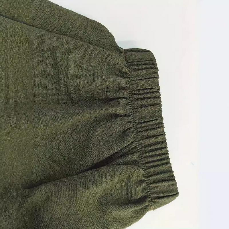 Men's Casual Solid Color Loose Cotton Linen Elastic Waist Harem Pants 79507009M