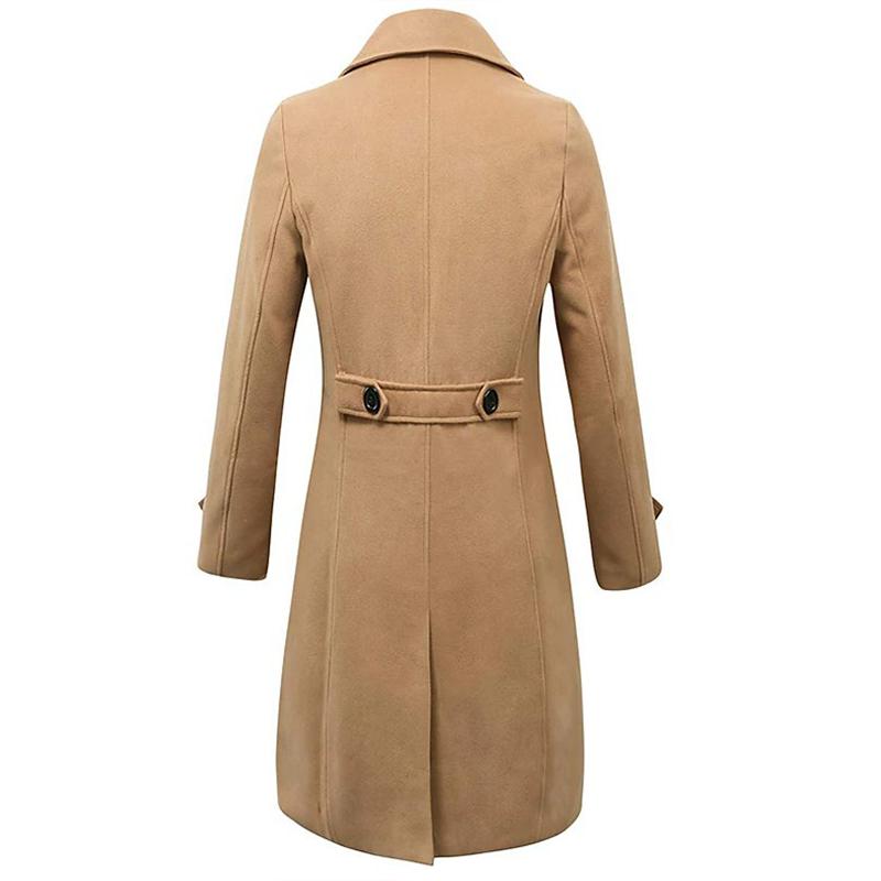 Cappotto lungo doppiopetto con risvolto a tacca da uomo 41875162Z