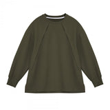 Men's Solid Color Waffle Round Neck Long Sleeve Sweatshirt 08542543Z