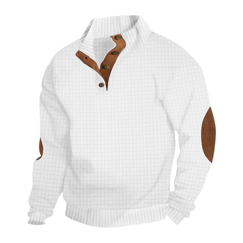 Men's Plaid Stand Collar Long Sleeve Casual Sweatshirt 63113270Z