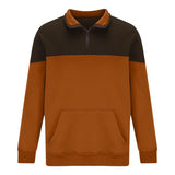 Men's Colorblock Half Zip Collar Long Sleeve Casual Sweatshirt 06247405Z