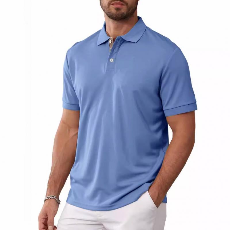 Men's Solid Color Short-Sleeved Polo Shirt 07050115Y