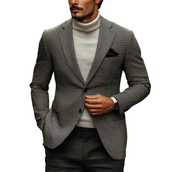 Men's Classic Casual Single Breasted Houndstooth Slim Fit Blazer 98463330K