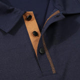 Men's Casual Long-sleeved Lapel POLO Shirt 69034556X