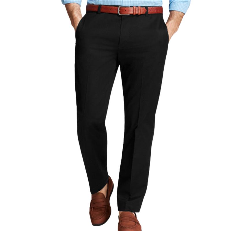 Men's Casual Solid Color Straight Slim Suit Pants 58370189M