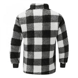 Men's Fleece Lapel Button Embellished Pocket Long Sweater 79828323Z