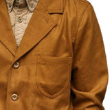 Men's Vintage Suede Lapel Jacket 90173296F