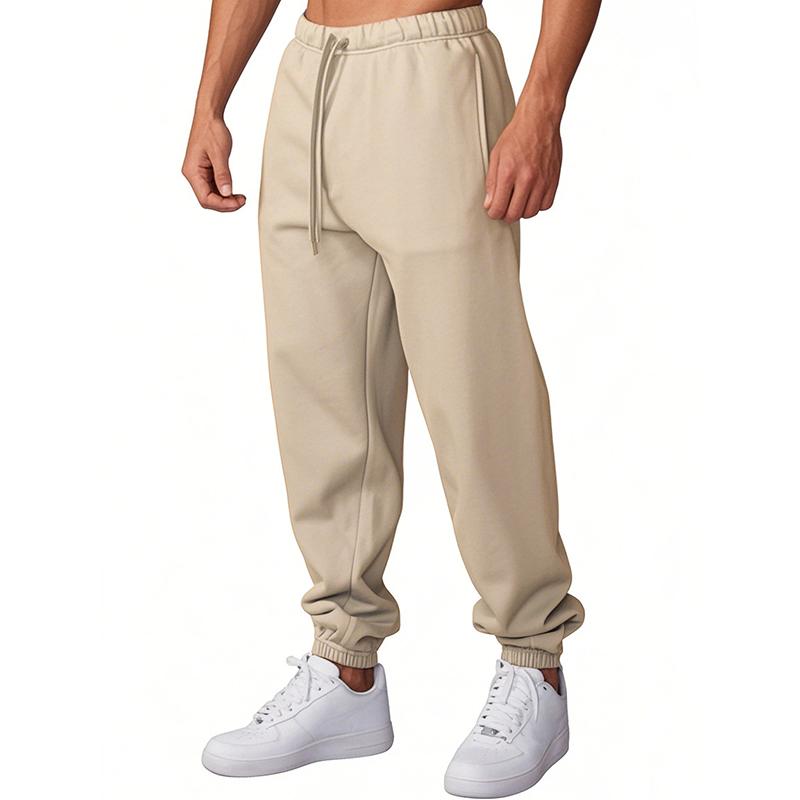 Men's Solid Color Elastic Waist Sports Pants 02786005Z