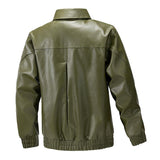 Men's Classic Casual Lapel Leather Jacket 19775422F