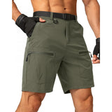 Men's Casual Zippered Multi-Pocket Cargo Shorts 96736212Y