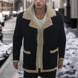 Men's Solid Color Shearling Coat 94426097Y