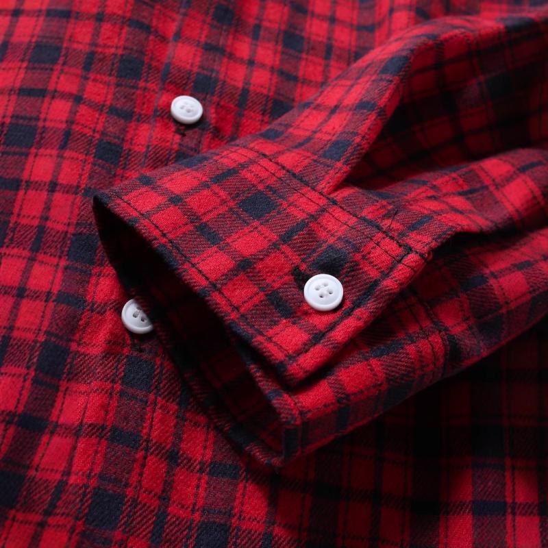 Men's Casual Plaid Long-Sleeved Shirt 85144499Y