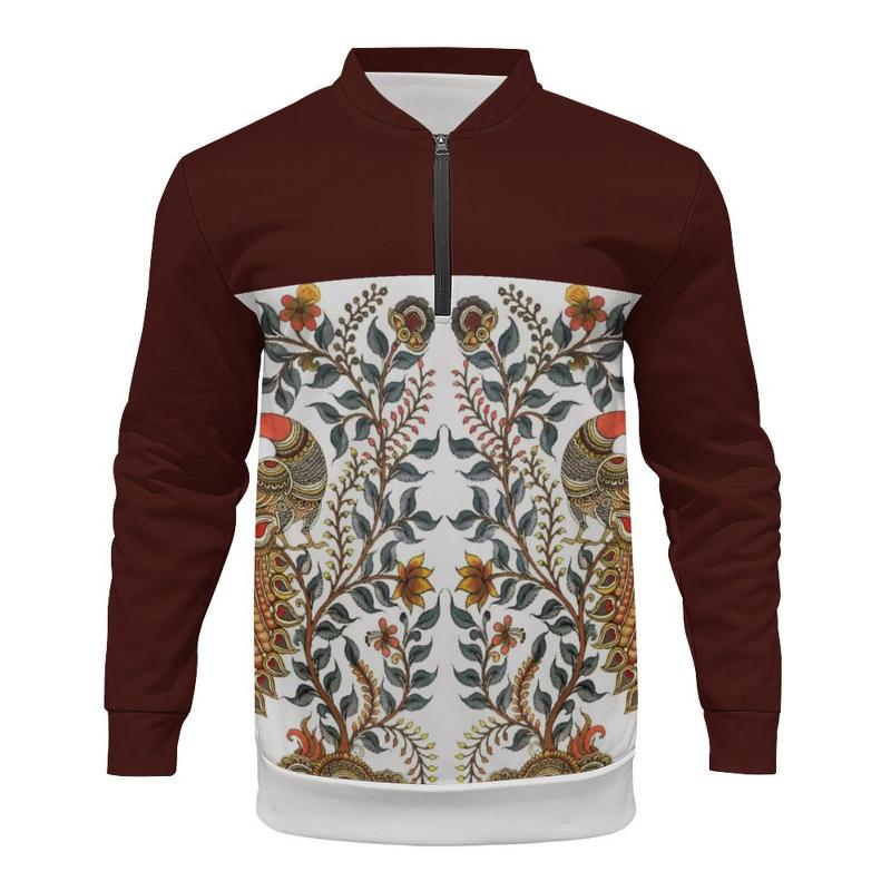 Men's Loose Zipper Printed Sweatshirt 39194548X