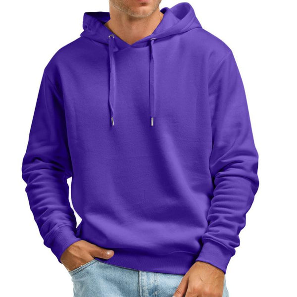 Men's Solid Color Plus Velvet Casual Pullover Sweatshirt 40062135X