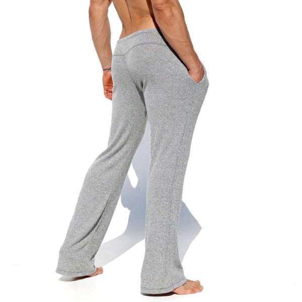 Men's Casual Thin Drawstring Elastic Waist Bootcut Trousers 52477756M