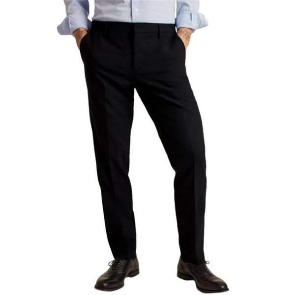 Men's Casual Solid Color Straight Slim Suit Pants 10183218M