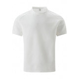 Men's Solid Suede Round Neck Short Sleeve T-shirt 63529907Z