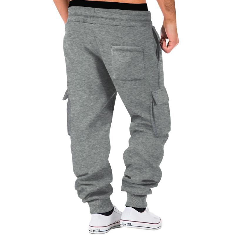 Pantalones deportivos multibolsillos de color liso para hombre 70234059Y