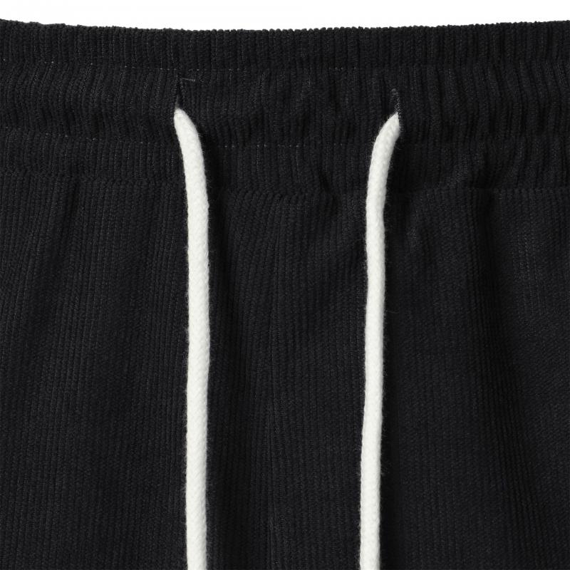 Men's Solid Color Corduroy Elastic Waist Straight Casual Shorts 77507486Z
