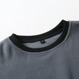 Men's Colorblock Polar Fleece Round Neck Long Sleeve Outdoor Casual Sweatshirt 17641777Z