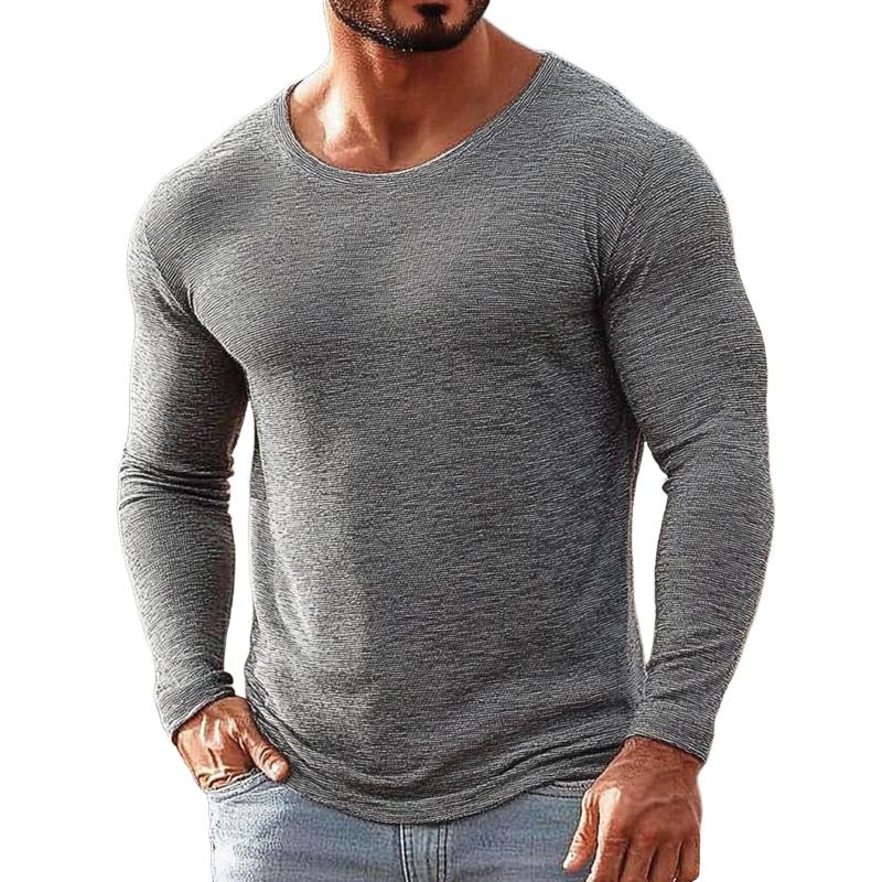 Men's Fashion Round Neck Long Sleeve Casual T-shirt 65562317Z