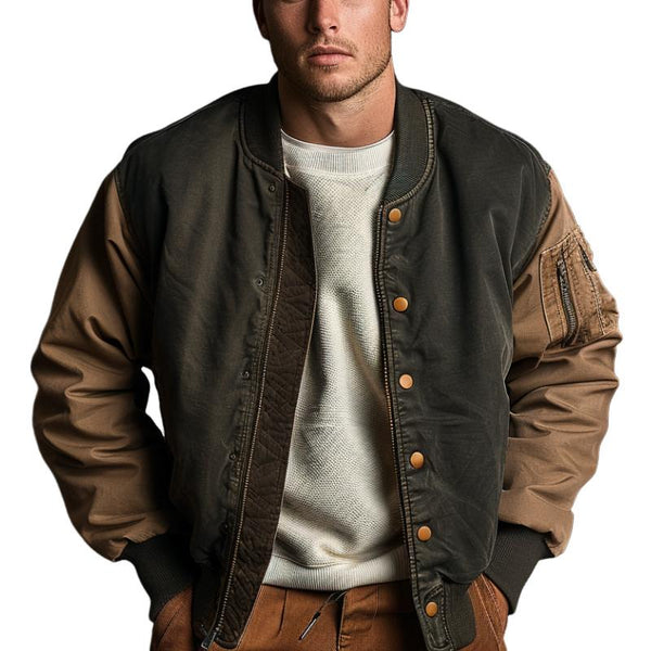 Men's Retro Casual Baseball Jacket 24785293F