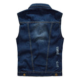 Men's Slim Fit Denim Ripped Vest 99343960U