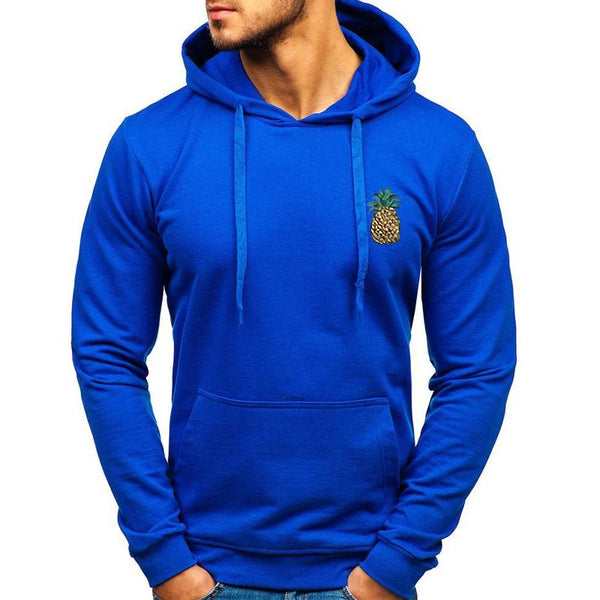 Men's Pineapple Print Colorful Pullover Sport Slim Baseball Hoodie 89060960Z