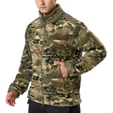 Men's Stand Collar Outdoor Sports Camouflage Fleece Jacket 97630856F